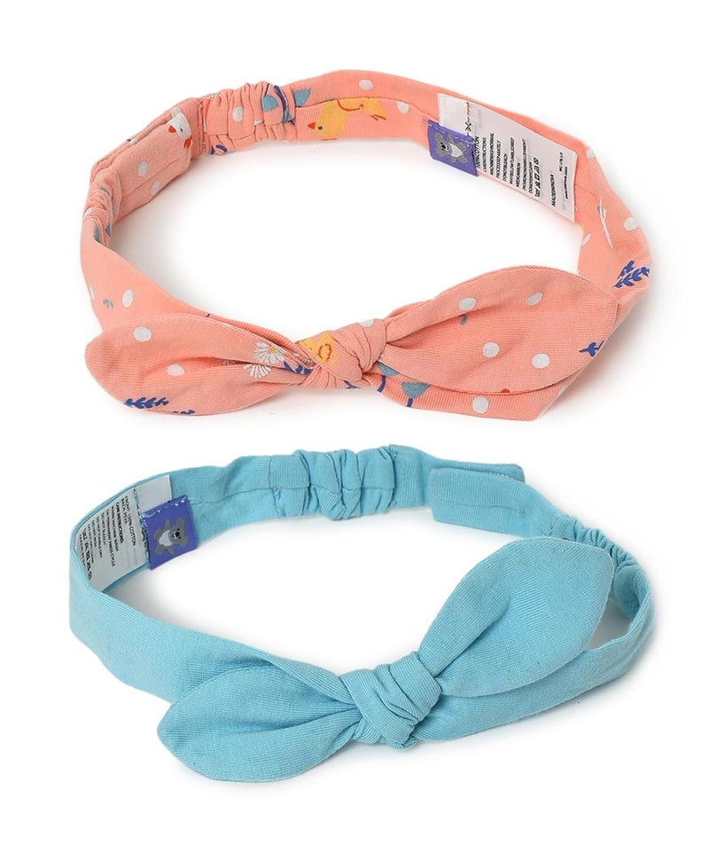 Mi Arcus Cotton Headbands for Baby Girls Pack Of 2 - Image 1