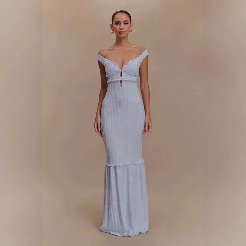 Women's V-Neck Backless Tie Hollow Bodycon Dress - Image 2