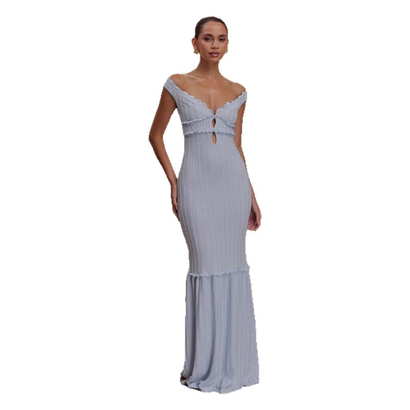 Women's V-Neck Backless Tie Hollow Bodycon Dress - Image 5