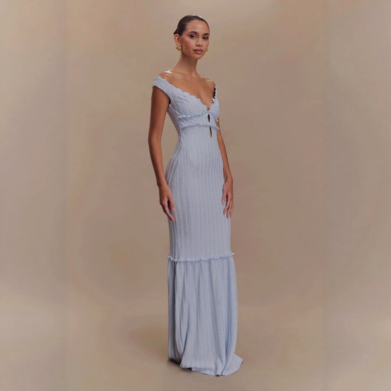 Women's V-Neck Backless Tie Hollow Bodycon Dress - Image 3