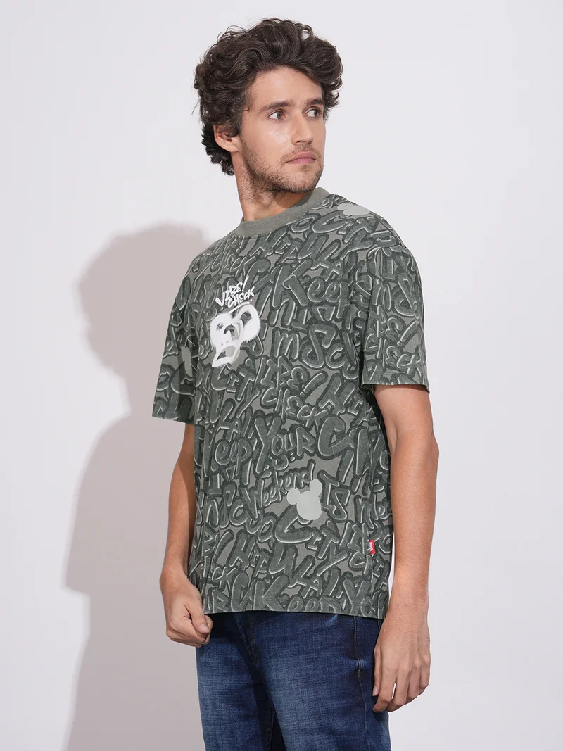Being Human Men Typography Printed Pure Cotton T-shirt
