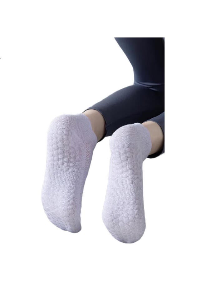 Dweck Duweike Yoga Socks, Pilates Women'S Thin Professional Non-Slip Seamless Mid-Calf Sports Fitness Dance Short Socks, 3 Pairs - Image 3