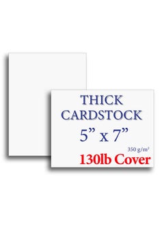 Desktop Publishing Supplies Extra Heavy Duty 130Lb Cover Cardstock 5" X 7" Bright White 350Gsm 17Pt Thick Paper Index Flash & Post Card Stock 40 Pack  - Image 2
