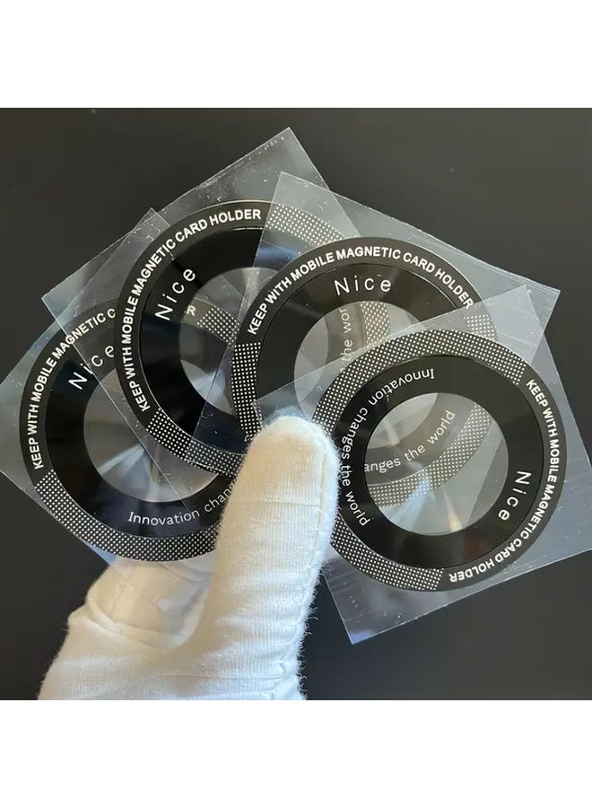 Magnetic Ring Sticker With Adhesive Base For Phone Holders And Dash Cams 1pc - Image 1