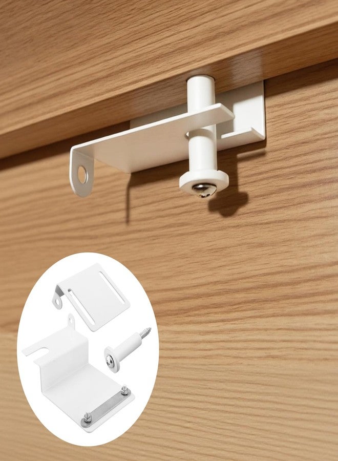Zivceng Adjustable Child Safety Door Top Lock for Interior Exterior Doors, Easy Installation, White Top Door Locks for Kids Safety,Easy Sliding Lock Unlock from Both Sides.(0.8-2 inch Interior Doors) - Image 1