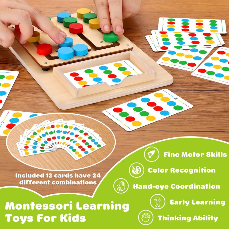 V-Opitos Color Matching Puzzle Toys, Montessori Brain Teasers Game for Kids Age 3, 4, 5, 6, 7 Years Old, Road Trip Toys for Boys & Girls, Handheld Games for Travel, Ideal Christmas, Birthday Gifts - Image 3
