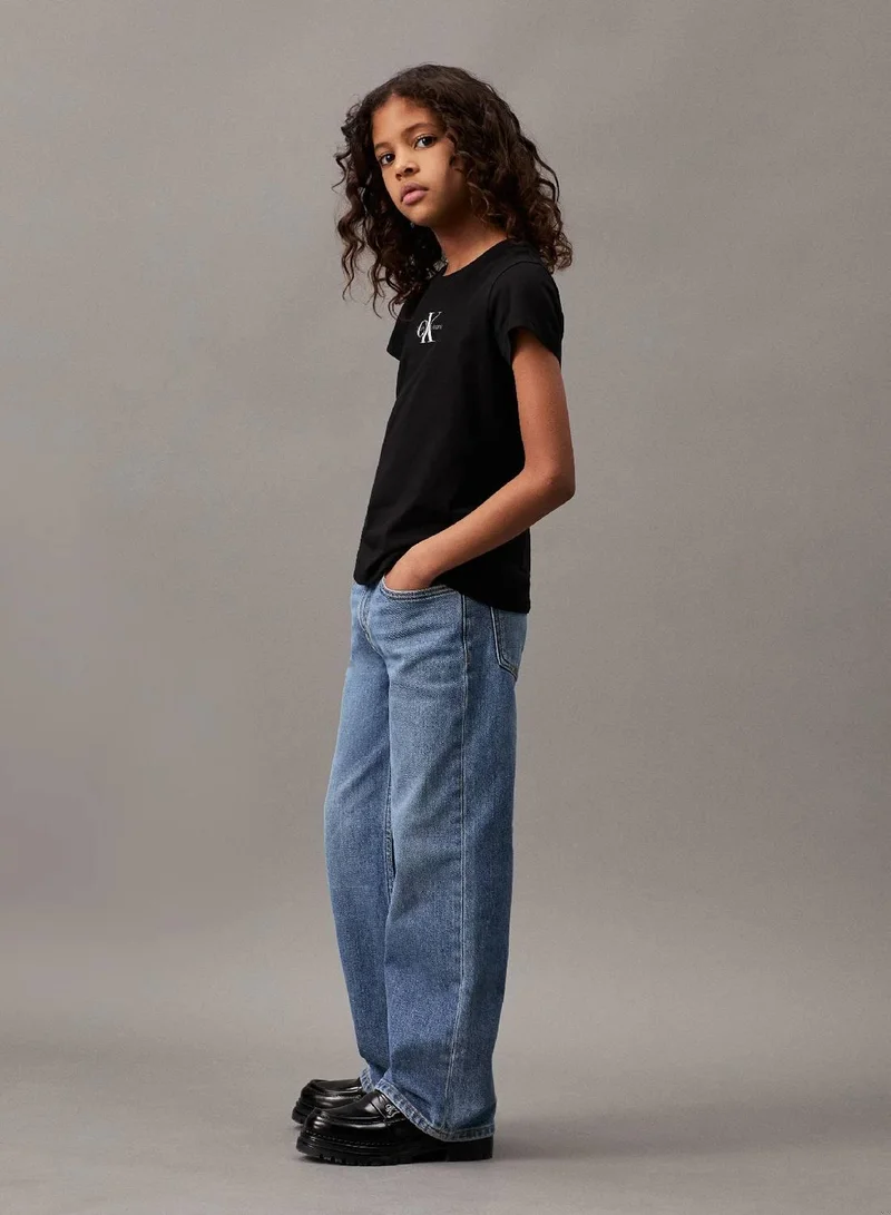 Calvin Klein Jeans Ck Black Slim Cotton T-shirt for Women | Best Price UAE