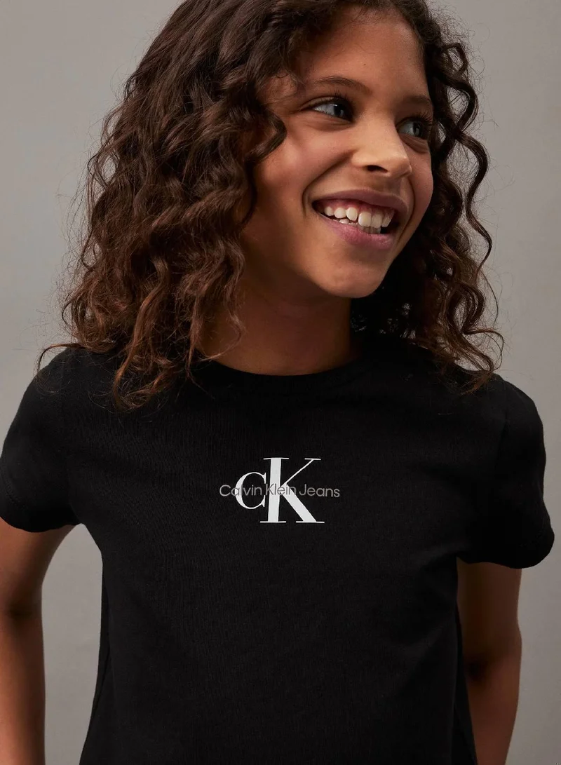 Calvin Klein Jeans Ck Black Slim Cotton T-shirt for Women | Best Price UAE