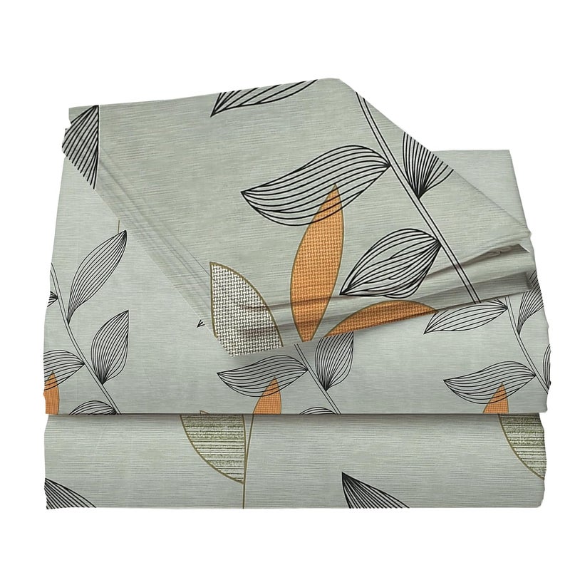 STARNSTYLE 100% Cotton Super Soft 240 Thread Count Elastic Fitted All Around Elastic Printed King Size Double Bed Bedsheet with 2 Pillow Cover 72" X 78" - Image 4