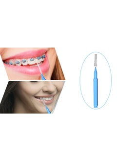 gouweiba 100pcs Braces Brush Disposable Interdental Brush Toothpick Dental Tooth Flossing Head Oral Dental Hygiene Flosser Dental Hygiene Flosser Tooth Cleaning Tools (Mixed Color)  - Image 4