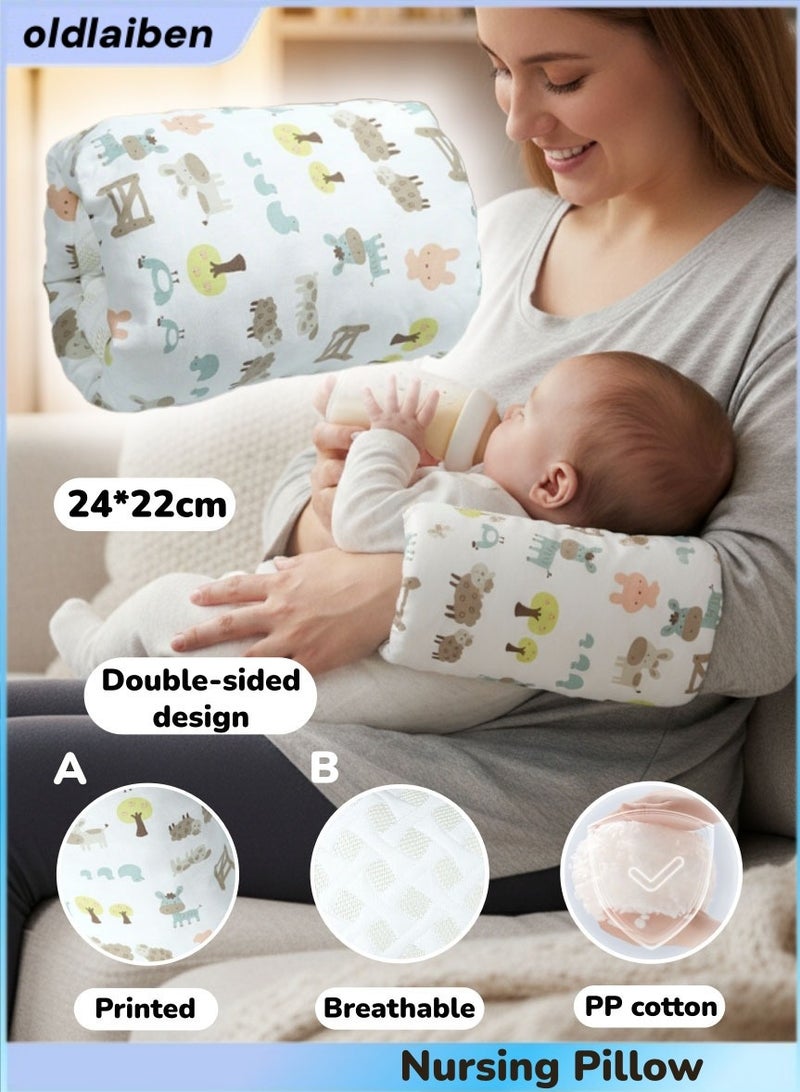 الدليبن وسائد الرضاعة الطبيعية، وسادة رضاعة للأطفال، وسادة ذراع رضاعة قطنية، وسائد تغذية ناعمة ومريحة، وسادة ذراع تغذية للأطفال محمولة للسفر، مناسبة للمواليد الجدد أو الرضاعة بالزجاجة، دعم للأم والطفل، هدايا للأطفال - Image 1
