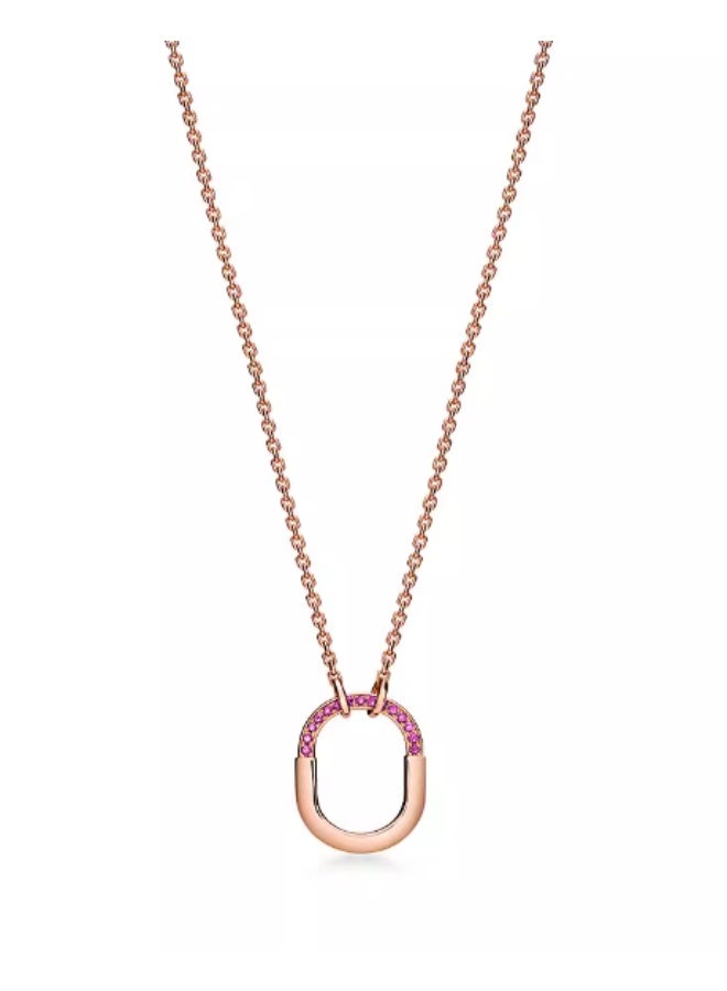 تيفانيز سلسلة تيفاني لوك قلادة صغيرة بالياقوت الوردي - Image 5