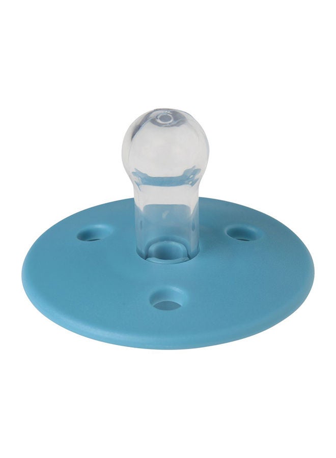 Mininor Pack Of 1 Baby Round Silicone Pacifier, 0 Months +, Opal Lake - Image 2