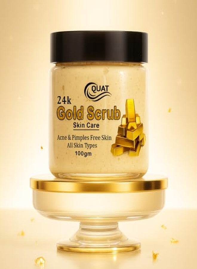 QUAT 24K Gold Face Scrub for Brightening, Deep Cleansing & Glow | Exfoliating Gold Scrub to Remove Dead Skin, Dullness & Impurities - 100 g - Image 1