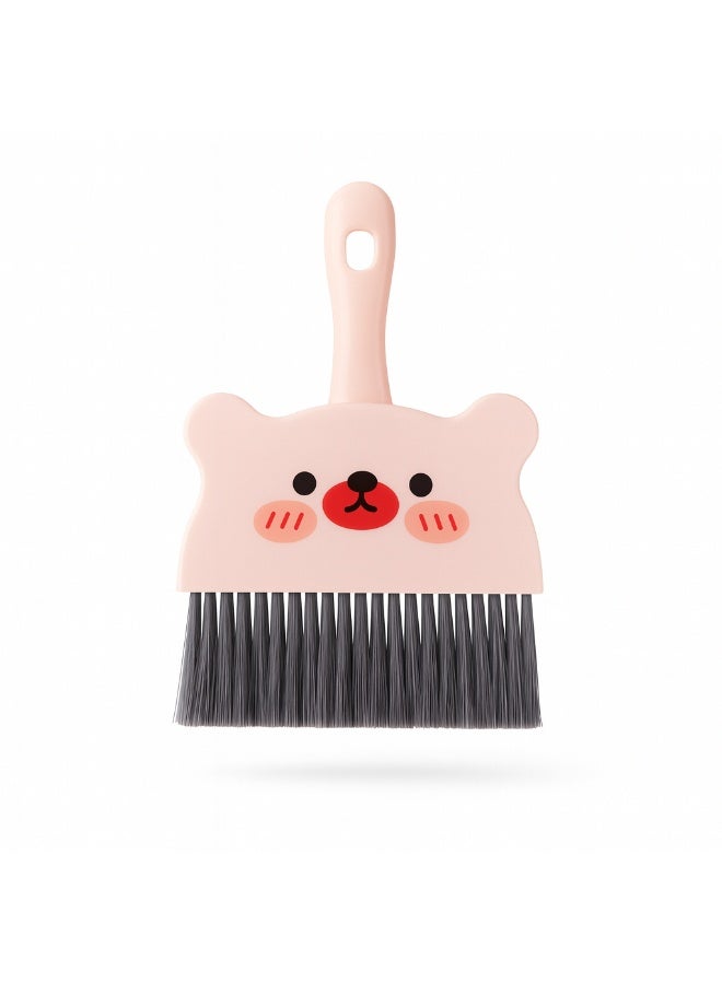 طقم جاروف ومكنسة صغيرة يدوية بتصميم دب لطيف – أداة تنظيف متعددة للاستخدام في المكتب والمطبخ والسيارة وتنظيف الأسطح والأرضيات والغبار- سيمون - Image 2