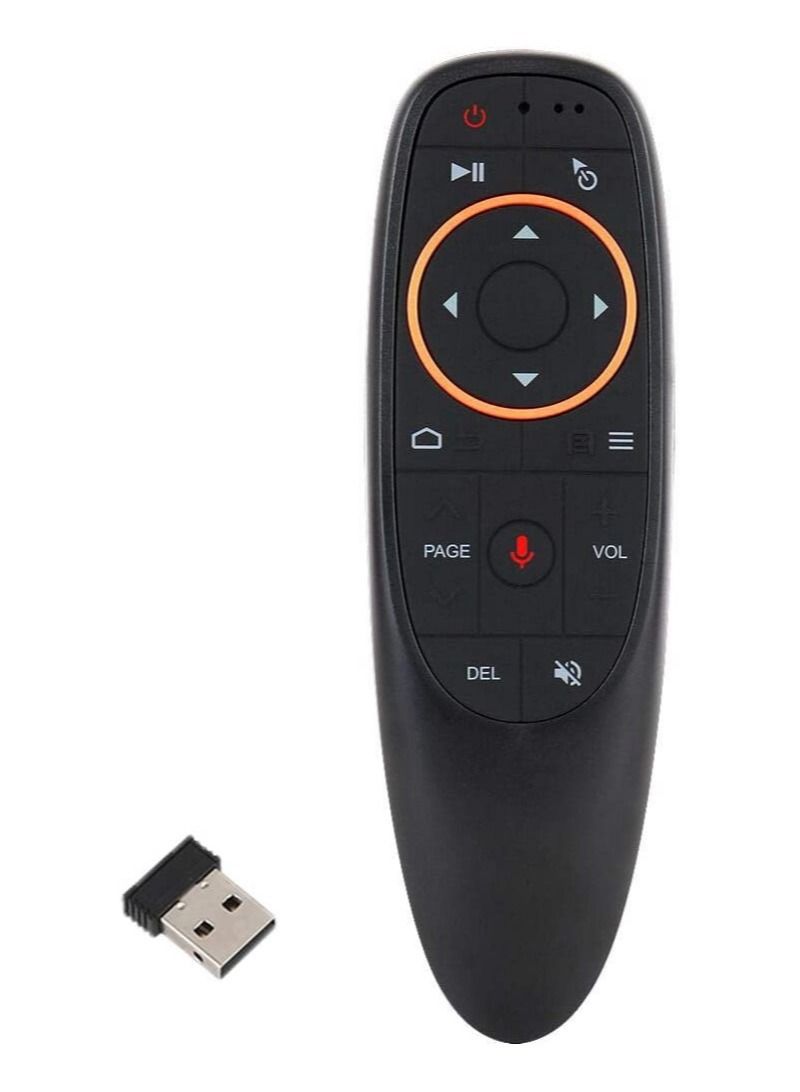 BLUMENiT Voice Remote Air Mouse Remote, 2.4G RF Wireless Remote Control with 6 Axis Gyroscope and IR Learning, Air Fly Mouse with Voice Input for Android TV Box/PC - Image 1