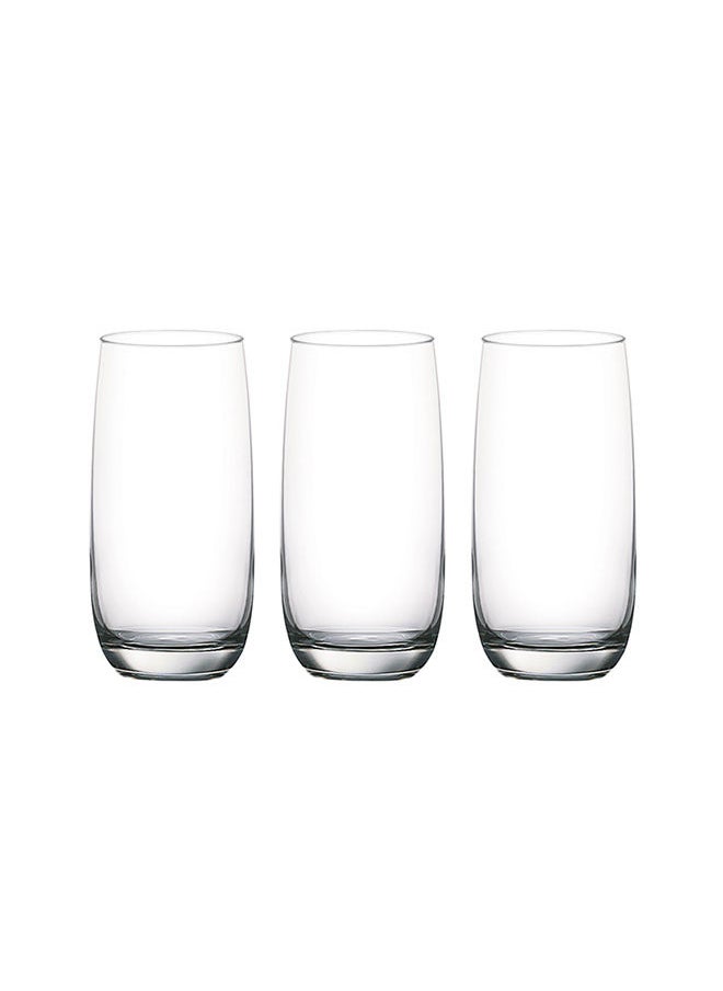 Ocean - Ivory Hi Ball Glass 370Ml,Clear,B1301303, 3 Pc Set - Image 1