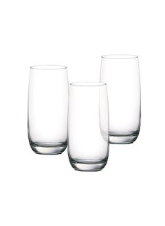 Ivory Hi Ball Glass 370Ml,Clear,B1301303, 3 Pc Set