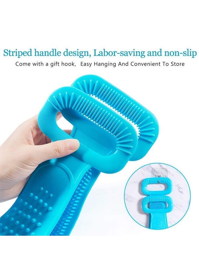 TOPHAVEN Silicone Bath Body Brush,Exfoliating Long Body Back Scrubber for Shower h Soft Bristles for Men and Women, Improves Blood Circulation, Skin Health - Image 4