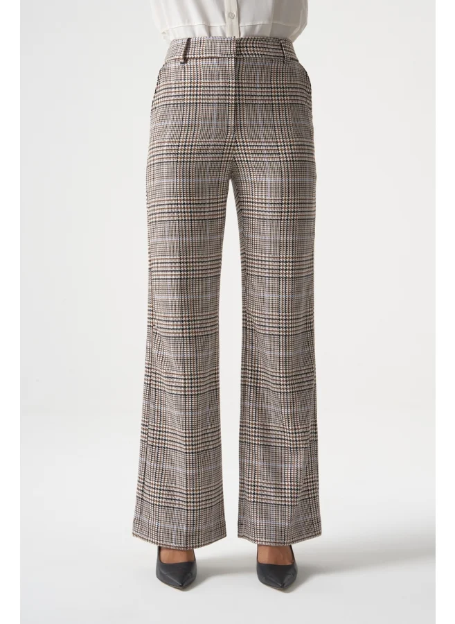 MIZALLE Plaid Woven Pants