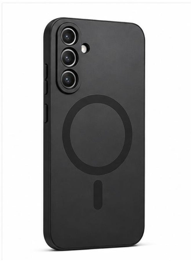 Samsung Galaxy A57 Magnetic Matte Case Shockproof Anti Fingerprint Slim Protective Back Cover Camera Protection Black - Image 1