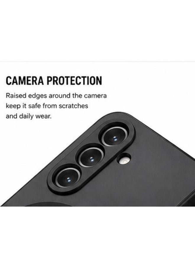 Samsung Galaxy A57 Magnetic Matte Case Shockproof Anti Fingerprint Slim Protective Back Cover Camera Protection Black - Image 2