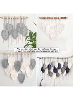 Antikiano Macrame feather Wall Hanging Boho Leaves Macrame Tapestry Wall Decor Handmade 100x80  - Image 4