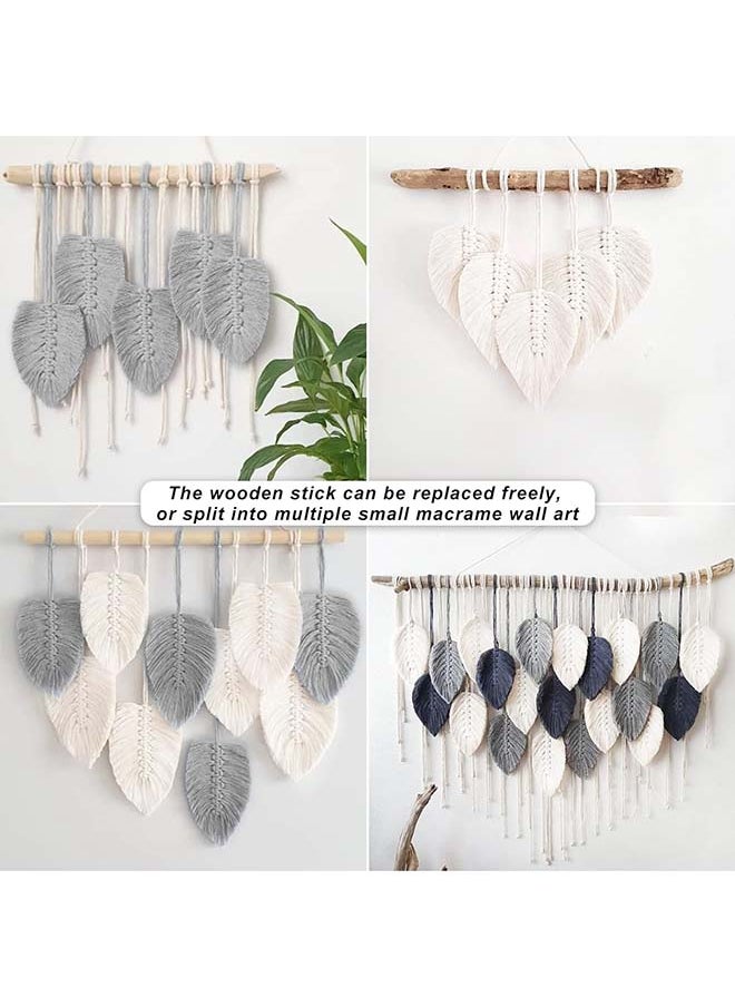 Antikiano - Macrame feather Wall Hanging Boho Leaves Macrame Tapestry Wall Decor Handmade 100x80 - Image 1