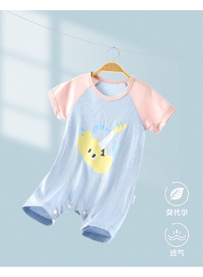 Doxiluka Baby Summer Thin Romper Boys Girls Pajamas Newborn Short Sleeve Air-conditioning Outfit Breathable Crawling Suit Cartoon - Image 1