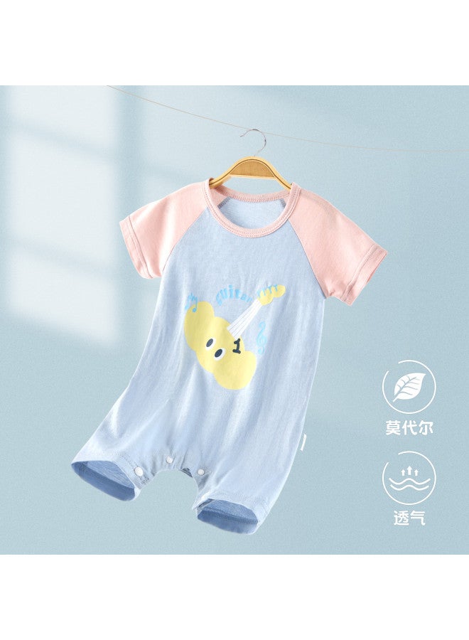 Doxiluka Baby Summer Thin Romper Boys Girls Pajamas Newborn Short Sleeve Air-conditioning Outfit Breathable Crawling Suit Cartoon - Image 2
