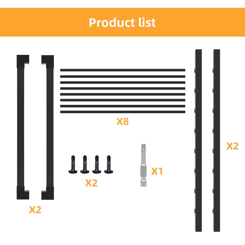 SunCrafts Deck Fence Gate Outdoor, 32''H Gate for 36''H Deck, Black Heavy Duty Steel Anti-Rust Door with Customizable Width (Up to 48"), Metal Gate for Residential, Yard, Patio(No Hinge) - Image 4