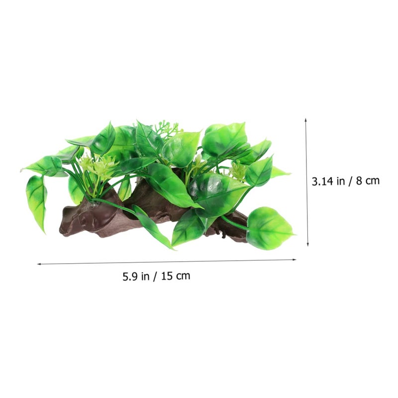 2pcs Artificial Aquarium Plants Lifelike Aquatic Decor For Fish Tank Reptile Terrarium - Image 4