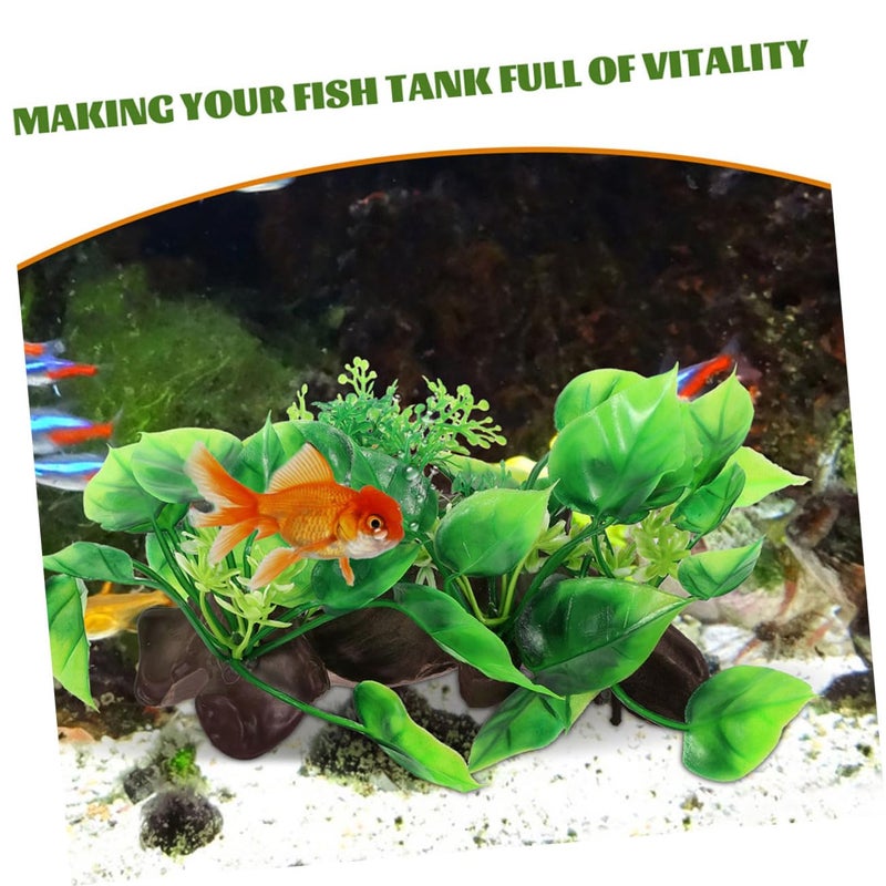 2pcs Artificial Aquarium Plants Lifelike Aquatic Decor For Fish Tank Reptile Terrarium - Image 3