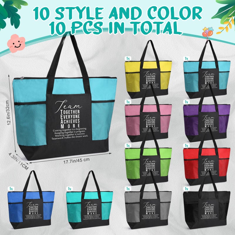 Locmeo 10Pcs Team Appreciation Tote Bags For Women Employee Appreciation Staff Gifts For Rad Tech Nurses Practitioner - Image 2