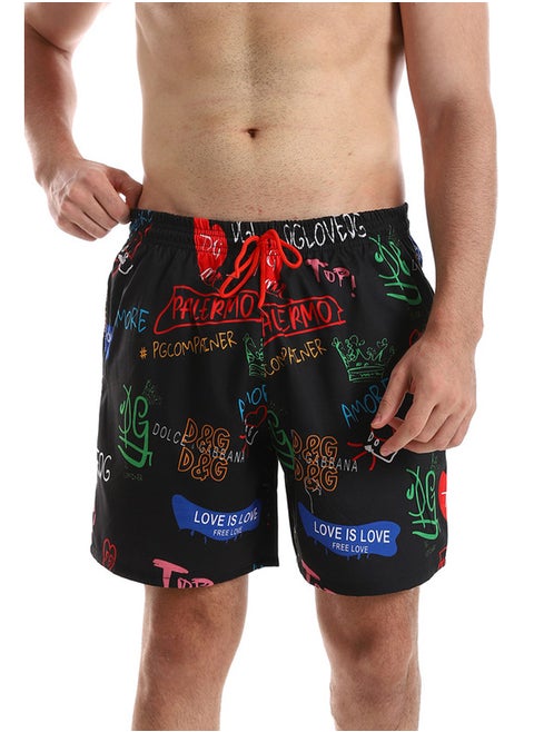 Side Pockets Crabs Patterned Board Short