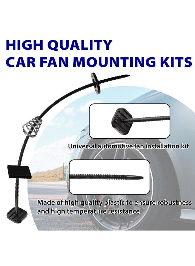BFXM Fan Mounting Kit, Radiator Fan Zip Ties Clips Mounting Kit, Electric Mount Hold Down for Cooling Fan Transmission Cooler Radiator Fan Kit for Universal Car Vehicle - Image 3