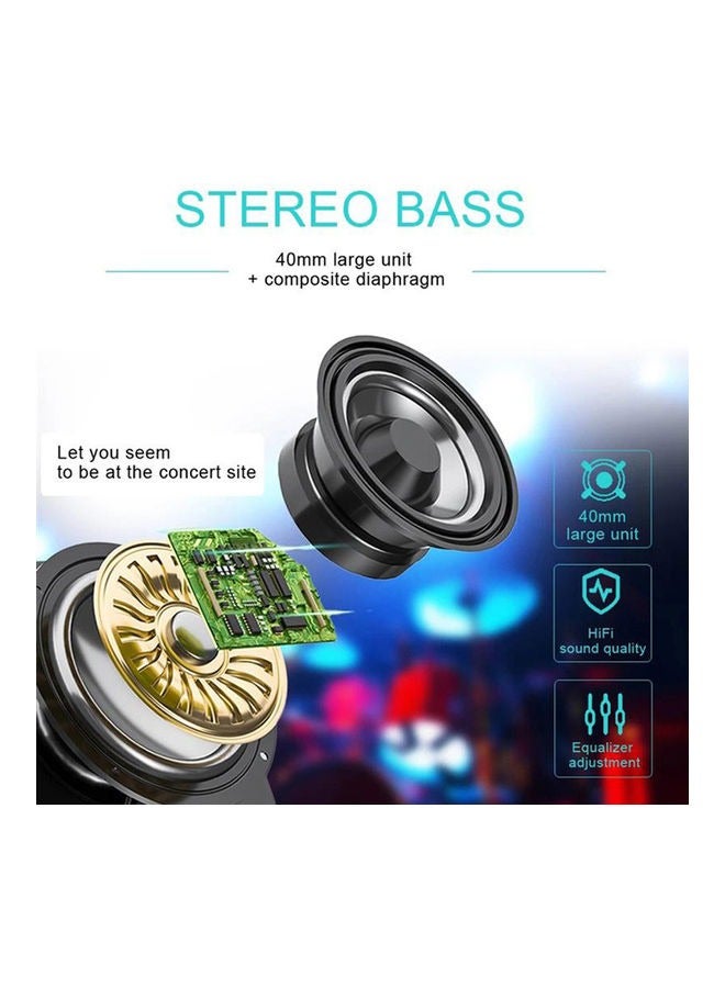 P47 Wireless Bluetooth Headset with Microphone Blue - Image 4