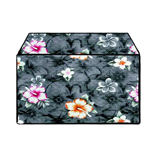 MW PRINTS Microwave Oven Cover For Samsung 28 L Convection CE1041DSB2/TL Printed PVC Waterproof/Dustproof Cover (Grey Flower) - Image 4