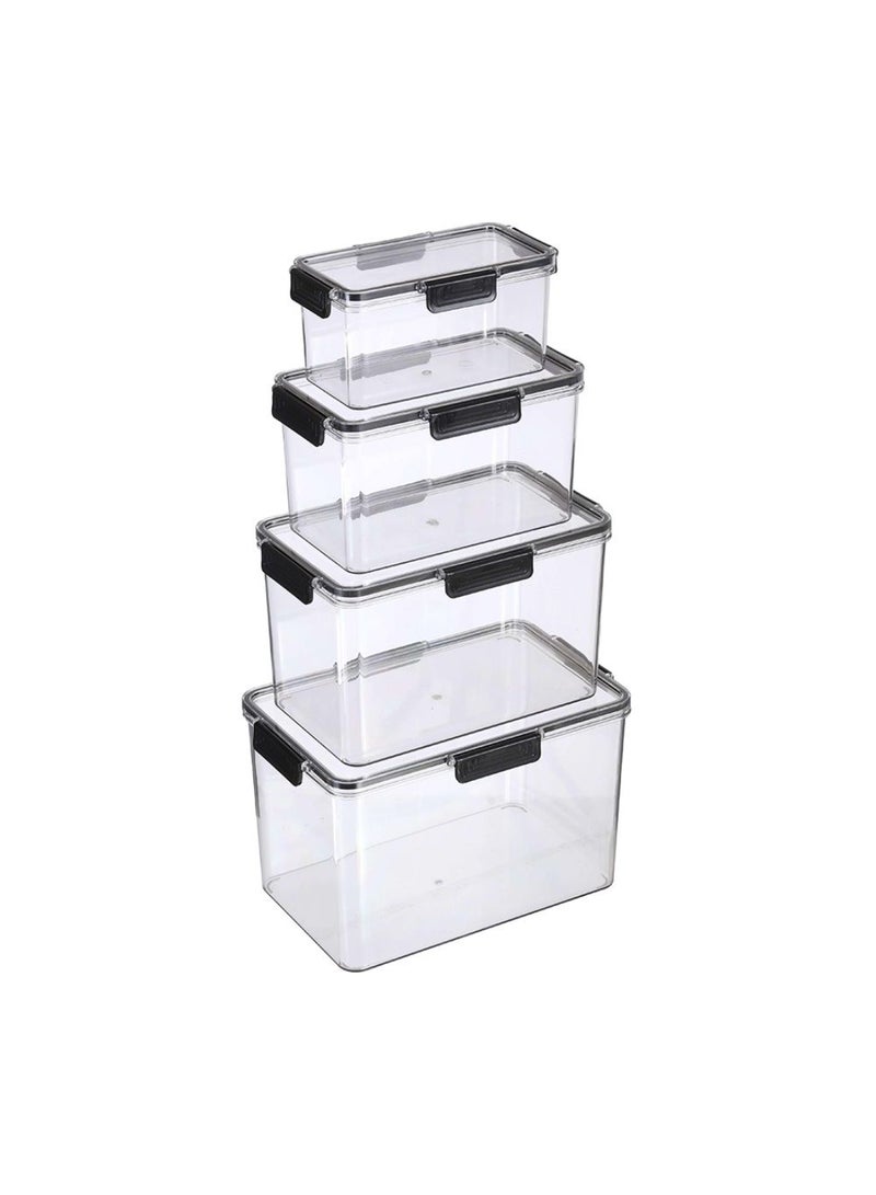 DANUBE HOME Kitchen Essentials 4-Piece Food Storage Container Set – Airtight, Durable Jars for Pantry, Spice, Coffee Storage, BPA-Free, Leak-Proof, Kitchen Organization Solution - Image 3