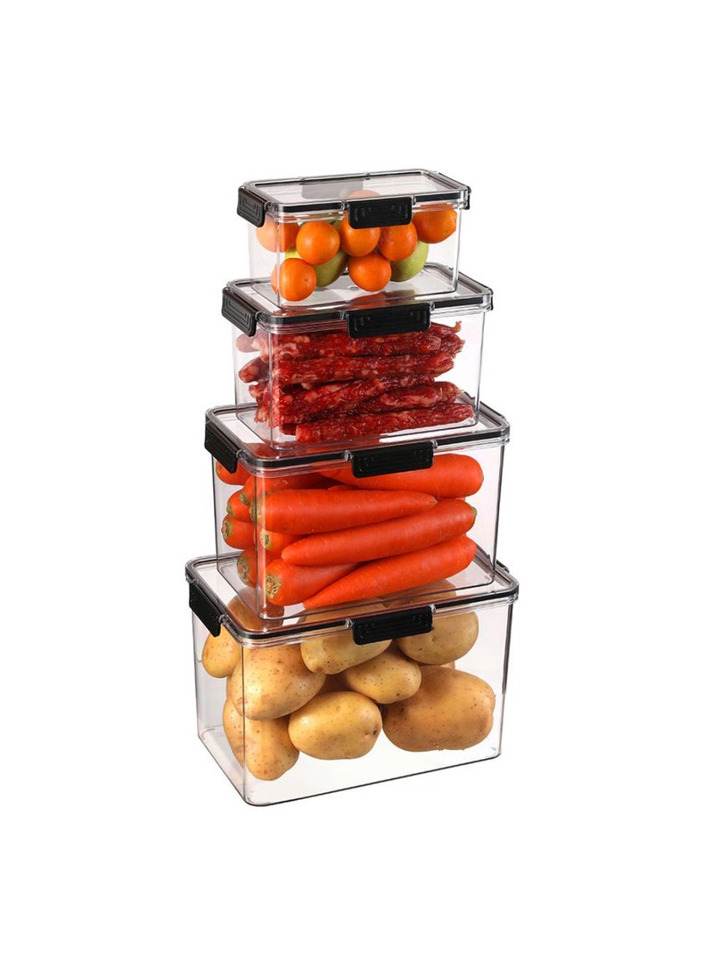 DANUBE HOME Kitchen Essentials 4-Piece Food Storage Container Set – Airtight, Durable Jars for Pantry, Spice, Coffee Storage, BPA-Free, Leak-Proof, Kitchen Organization Solution - Image 2
