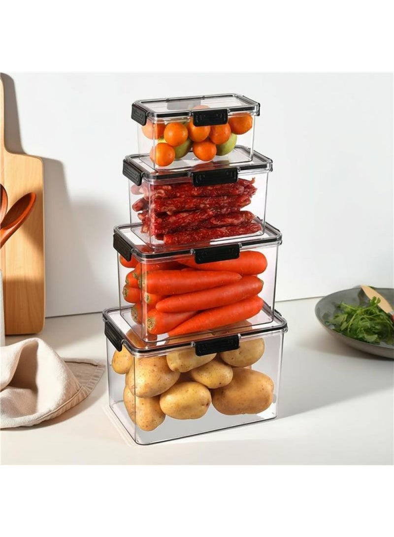 DANUBE HOME Kitchen Essentials 4-Piece Food Storage Container Set – Airtight, Durable Jars for Pantry, Spice, Coffee Storage, BPA-Free, Leak-Proof, Kitchen Organization Solution - Image 1