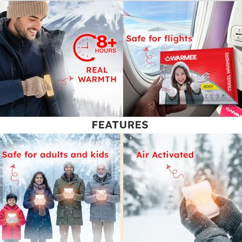 WARMEE Variety Pack (5 Pairs Hand + 5 Pcs Body + 5 Pairs Foot) 8+ Hours of Long Lasting Real Heat || Safe and Natural || Travel Warmers for Winter Holidays, Trekking, Camping, Outdoor Events - Image 5
