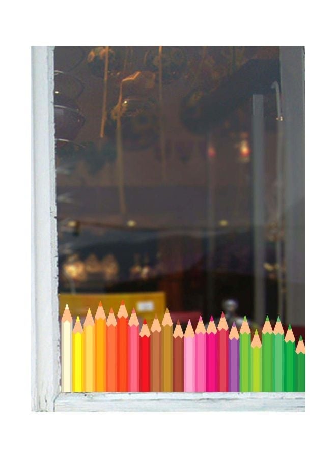 NIBEMINENT Qiangtie Pencil Pattern Decorative Window Sticker Multicolour 40x60centimeter - Image 2