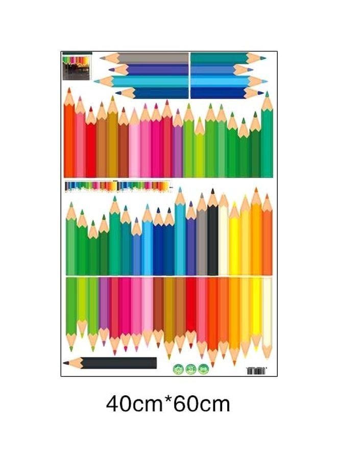 NIBEMINENT Qiangtie Pencil Pattern Decorative Window Sticker Multicolour 40x60centimeter - Image 3