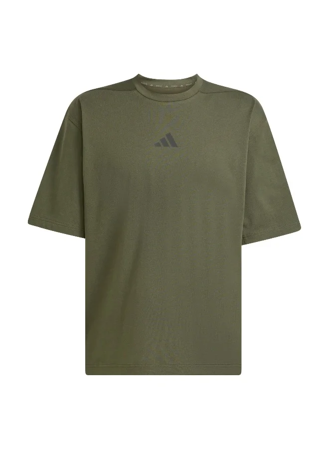 adidas Oversize Tee Green Training T-Shirts For Men XS