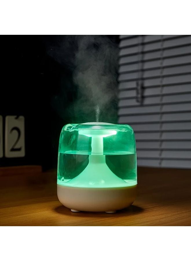 Pearl White 7 Color Night Light Humidifier Lamp Diffuser 24H Operation Dual Mist Ultra Quiet 26dB - Image 1
