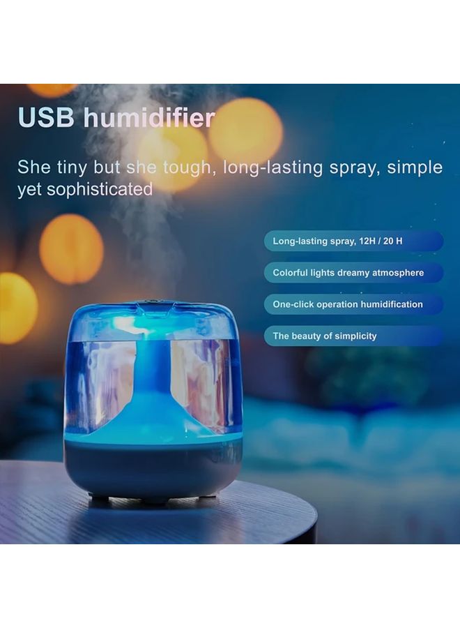 Pearl White 7 Color Night Light Humidifier Lamp Diffuser 24H Operation Dual Mist Ultra Quiet 26dB - Image 3