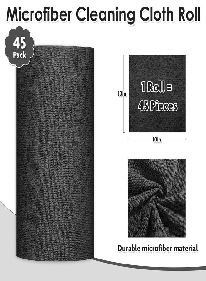 LifeisLuck 45 PCS Microfiber Towel Roll, Tear Away Microfiber Cleaning Cloth on a Roll Reusable Towels Washable Rags Absorbent for Car, House, Kitchen Dish Drying - Image 3