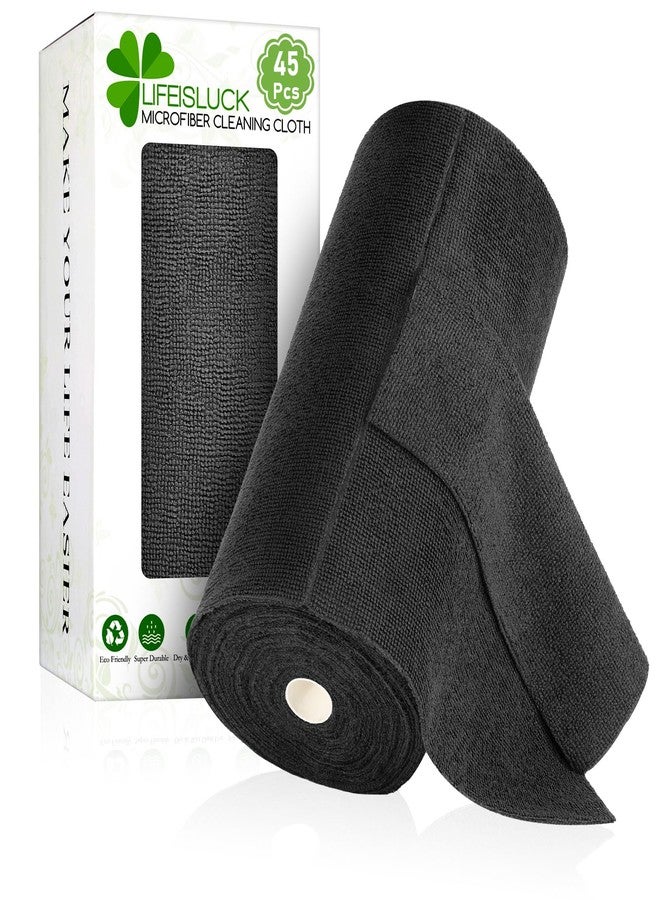 LifeisLuck 45 PCS Microfiber Towel Roll, Tear Away Microfiber Cleaning Cloth on a Roll Reusable Towels Washable Rags Absorbent for Car, House, Kitchen Dish Drying - Image 1