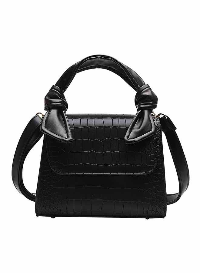 Solid Color Stone Stripe Light All-Match Comfortable Bag Black